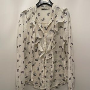 A&F blouse with ruffles